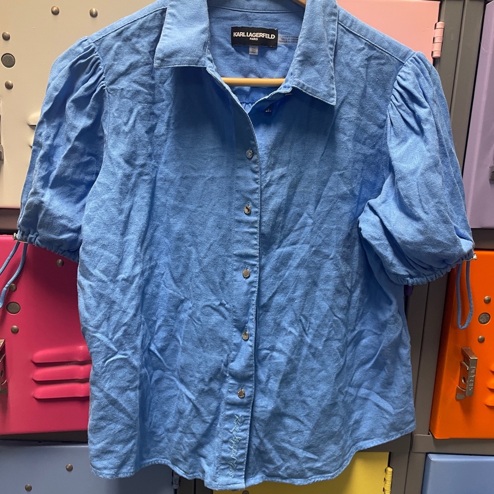 Karl Lagerfeld Light Blue Button Down Shirt